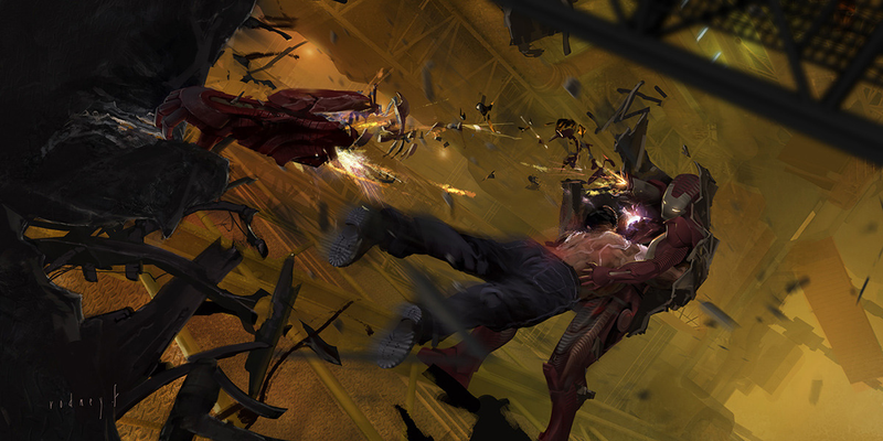 Illustration for article titled The Most Thrilling Iron Man 3 Art Yet: The Iron Legion!